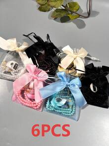 2pcs/Set Muslim Prayer Beads & Tasbih LED Ring Counter Set, Elegant Bow Gift Bag Packaging, Includes Handheld Ring Counter, Suitable For Prayer Counting, Activity Tracking, Holiday Gifting - Multicolor - View 13