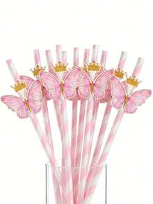 Pink Butterfly Crown
