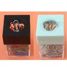 Caja de 18 piezas de clips magnéticos transparentes de colores con soporte, diseño creativo - Multicolor - Ver 19