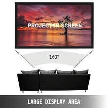 110Inch Diagonal Projector Screen 16:9 4K HD Projector Screen Movie Screen Fixed Frame 3D Projector Screen For Home Threater Outdoor Use(110inch) - 110 Inches (16:9) - View 2