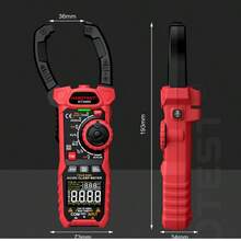 HT208 数字钳形表万用表高精度真电容NCV欧姆赫兹测试仪 - 紅色 - 查看 7