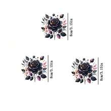 1pc/2pcs/3pcs Dreamy Shiny Dark Rose Heat Transfer Patches, Iron-On And Washable, Suitable For T-Shirts, Jeans, Sweaters, Handbags, Pillows, Cushions - L - View 4