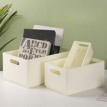 2/1个可折叠塑料收纳盒，多功能抽屉式收纳盒，大容量衣柜整理盒，化妆品收纳盒，袜子收纳盒，适用于衣柜整理、桌面收纳、房间收纳 - 奶油色門 - 查看 4