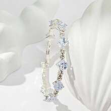 1件女士优雅简约方形钻石手镯，适合日常佩戴 - 彩色 - 查看 8