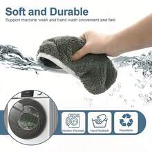 4/6/12, Reusable Mop Replacement Pad, Suitable For Flat Mops, Absorbent , With Strong Vacuuming Ability, Cleaning Supplies - 灰色 - 查看 6