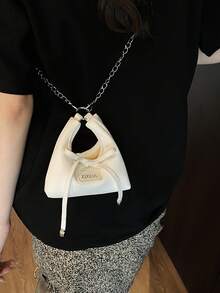 1个青少年斜挎包，便携式马卡龙色，外出必备，包含耳机盒、口红盒、零钱包 - 蝴蝶結 - 查看 5