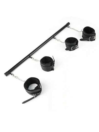 Adjustable & Detachable Restraint Kit, Suitable For Couples Adult BDSM Games, Includes Restraint Bar, Handcuffs, Leg Cuffs, SM Furniture Accessories