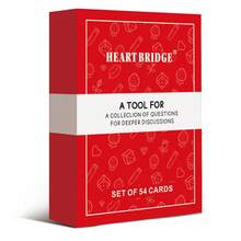 HEART BRIDGE 1PC Deep Conversation Game Cards, Tabletop Game, Party Entertainment Game Activity, Powerful Conversation Interaction Tool. Christmas/Valentine's Day/Halloween, Suitable For Perfect Game Nights | 54 Cards - Red - View 4