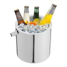 kangten 1300ML Double-Wall Stainless-Steel Insulated Ice Bucket With Lid And Ice Tong,Suitable For Champagne Wine Beer Bottle Cooler Bar Ice Cooling Bucke A Nice Gift Ice Bucket With Lid And Tongs, Portable Stainless Steel Double Wall Ice Bucket, 1.3L - Default - View 3