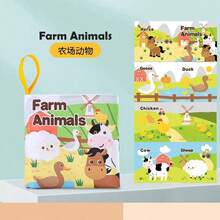 Toddler Early Education Tactile Cognitive Books –Reusable,Washable & Waterproof,Teether-Early Learning Essential Supports Early Development Interaction Educational Enlightenment Crinkle Books For Infants & Toddlers Gift For Newborn Boys & Girls - Multicolor - View 13