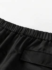 Men's Summer Camouflage Casual Loose Cargo Shorts - Black - View 4