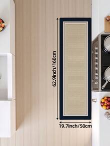 Thảm trải sàn dài kiểu dáng tối giản hiện đại, thảm lót sàn nhà bếp viền tương phản sang trọng, phù hợp cho phòng tắm, nhà bếp, ngoài trời, trong nhà, hành lang, phòng ngủ, phòng khách, có thể giặt máy. - A - Xem 17