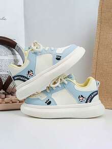 1 Pair Kids Leather Breathable Thick Sole Soft Bottom Non-Slip Casual Sneakers, Versatile Fashion Toddler Walking Shoes For Outdoor, Sports, School, Suitable For Spring, Summer, Autumn, Winter - Blue - View 6