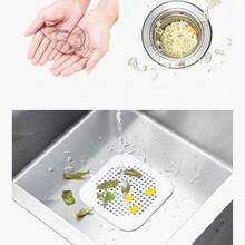 硅胶排水盖，厨房水槽防堵塞过滤贴纸，浴室排水口毛发收集器，过滤网 - 家居必备，厨房用品，厨房配件，厨房工具 - 彩色 - 查看 2