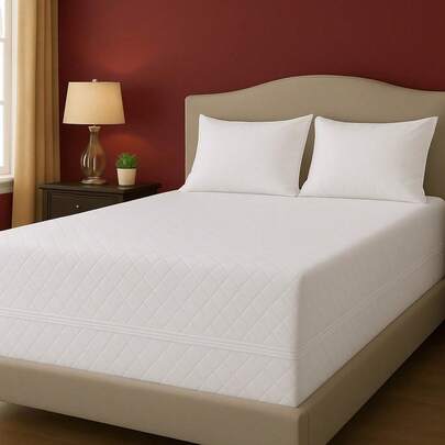 Waterproof Zippered Mattress Encasement Jacquard – Full Protection Mattress Protector Cover, Hypoallergenic & Dustproof, White