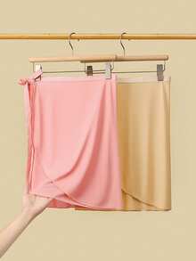 50厘米女士芭蕾舞裙，成人连体芭蕾舞裙，蕾丝系带腰身，裹身裙，适合瑜伽、拉丁舞训练，也适合舞蹈老师穿着。 - 彩色 - 查看 5