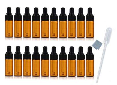 20Pcs Amber Glass D…