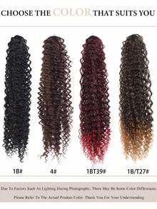 Tóc giả đuôi ngựa xoăn 24 inch (1 miếng) Tóc giả sóng sâu, có dây rút, tóc nhân tạo, cảm giác dày dặn, tóc giả màu đen tự nhiên, thích hợp cho lễ hội Halloween và Giáng sinh. - Nhiều màu - Xem 2