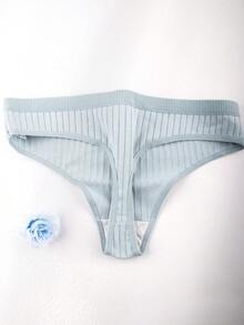 6 Pieces Of Solid Color Women's Underwear, Butterfly Knot Decoration Women's Thong, Simple Design, Ideal Choice For Various Daily Wear, Summer - Nhiều màu - Xem 4