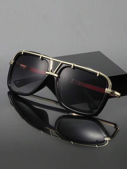 XINGYU Fashionable Double-Bridge Sunglasses, High-Definition Polarized Shield-Shaped Inner Metal Sunglasses, Made Of TAC Material, Lightweight For Driving, Outdoor, Party, Elegant, Photography, Travel, Leisure, Ideal Gift For Women (Birthday, Valentine's Day, Summer, Wedding, Ramadan), Everyday And Special Occasion Glasses, Stylish Frames, Comfortable Fit, Simple And Versatile Accessory, Top Choice For Gifts, High-End Brand Holiday Gift Boutique Sunglasses, Summer Set, Gift Box Set, Back To School, Teacher''s Day