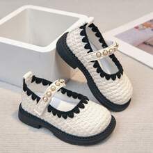 2026韩版儿童公主鞋，春季新款真皮鞋面易清洁软底幼儿学步鞋 - 米色 - 查看 15