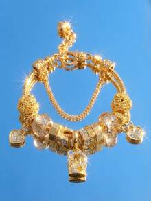 1条Y2K复古风手链，1条梦幻城堡手链，1条水钻爱心手链 - 彩色 - 查看 8