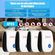 4pcs 2026 New Version Soundwave Technology Pest Control Device - Effective Indoor Pest Control Suitable For Homes, Kitchens, Offices, Hotels, And Warehouses - Eliminates Fleas, Insects, Mosquitoes, Mice, Lizards, Spiders, Ants, Cockroaches - US A Type Plug(110-127V) - View 9