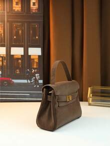 New Arrival College Style Women's Handbag, High-End Niche Design Matte Small Tote Bag - Coffee - View 9