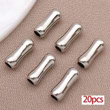 20颗18K镀金黄铜隔珠，竹节珠，金属管珠，小骨质散珠，适用于珠宝制作、手链、项链等DIY工艺品 - 彩色 - 查看 10