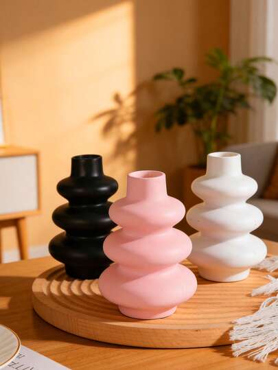 1 pieza Set de jarrón moderno de flores secas, jarrón redondo de ratán, decoración del hogar estilo bohemio, adecuado para boda, fiesta, mesa de comedor, sala de estar, oficina, dormitorio, regalo de inauguración de casa, jarrón de flores moderno para comedor, sala de estar, recepción de boda