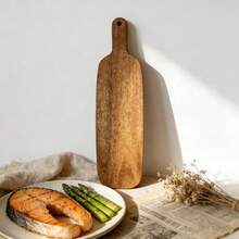 1块砧板，木质切菜板，家用肉类切板，奶酪切板，可水洗水果板，家用和宿舍蔬菜切板，露营装备，厨房配件，厨房用具，斋月装饰品，开斋节礼物，情人节礼物 - 鏽棕色 - 查看 2