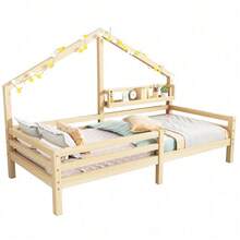 Kids Bed Frames, Headboards & Footboards - Natural + Pine + 90cm*200cm - View 5
