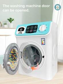 Kids Toy Washing Machine, Pretend Play Toy With Lights And Sounds, Simulating Washing Process, Household Appliance Toy, Role Play Game, Educational Toy For Boys And Girls, Holiday Birthday Gift, Mini Realistic Home Appliance Toy, Baby Toy, Girls Toy, Children's Game, Toddler Toy - Washing Machine - View 7