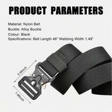 男士战术腰带 - 军用风格 - 工作及徒步装备 - 网状腰带，配重型快拆金属扣 - 彩色 - 查看 7