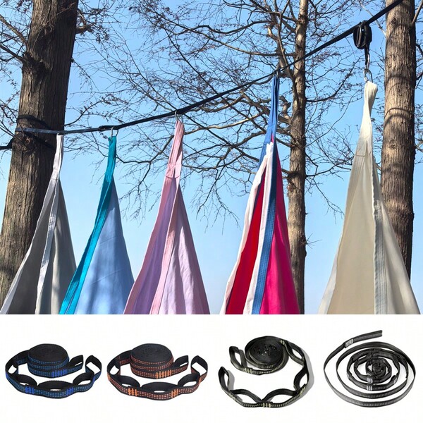 290*2.5cm/114.17*0.98in, Heavy-Duty Hammock Straps- Tree Hanging Ropes With High-Strength For Camping, Hiking, Swing, Backyard - All-Purpose Outdoor Load-Bearing Rope.