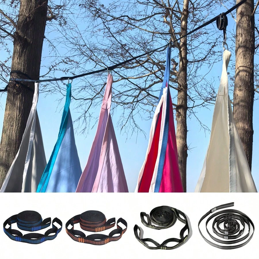 290*2,5cm/114,17*0,98 Zoll, dickes Hängemattenseil - hochfestes Baumaufhängeseil geeignet für Camping, Wandern, Schaukeln, Garten, vielseitig einsetzbares Outdoor-Tragseil - Verschiedenfarbig - Übersicht 1