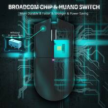 ATTACK SHARK X11 无线游戏鼠标 - 2.4G/蓝牙/有线三模式，62克超轻人体工学设计，PAW3311传感器，22000 DPI，带RGB充电底座 - 彩色 - 查看 7