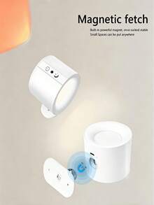 1 Stück doppelseitige magnetische Wandleuchte, 360° drehbar multifunktionale Wandlampe, RGB-Umschaltung, doppelseitige LED-Schranktür-Beleuchtung, mehrfarbig einstellbar, Touch-Fernbedienung, USB-Aufladung, dimmbar, Heimbeleuchtung, geeignet für Wohnzimmer, Schlafzimmer, Flur, Nachttisch, Lesen, Küche, Heimdekoration, Schlafzimmerwanddekoration, geeignet für Weihnachten, Thanksgiving, Neujahr und andere Anlässe - mehrfarbig - Übersicht 7