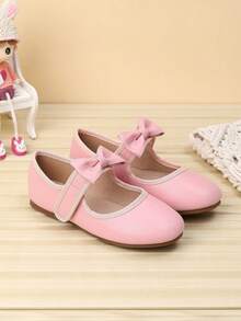 Zapatos decorados con lazos lindos para niña, adecuados para otoño/invierno - Rosa - View 3