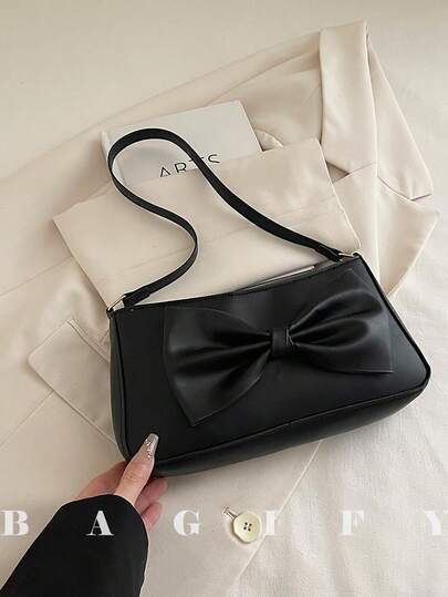 Ny moderiktig handväska med rosettdekor, lämplig för fester, utflykter, semestrar, shopping och dagligt bruk, kan förvara mynt, telefoner, även lämplig som arbetsväska för tjänstemän, högskolestudenter och kontorsanställda, elegant damväska