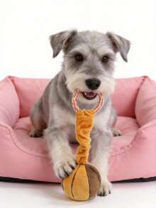 1pc Dog Rope Knot Expandable Plush Ball Squeaky Toy, Built-In Sound Device, Pressure Activated Squeaker, Interactive Tug Of War, Fetch & Chew Toy For Medium/Small Dogs, Dental Care & Stress Relief - Multicolor - View 9