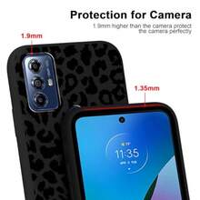 CoversRUMDEY 2 Pack Cute Cheetah Print For  Moto G Play 2023 Phone Case 6.5" Luxury Pard Pattern Design Cases Soft Silicone TPU Shockproof Protective Bumper Cover For Women Girls - Black And White - 豹 - 查看 4