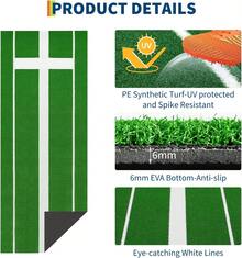 Dragonpad 10x3 Ft Professional Softball Pitching Mat - All-Weather Practice Mat With Rubber & UV-Resistant Turf For Indoor/Outdoor Training - Green - View 5
