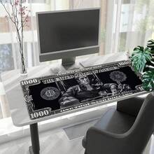 1pc Large Gangster Style Mouse Pad - Non-Slip Rubber Base, Anti-Slip Surface, Washable Desk Mat, Suitable For PC, Laptop, Gaming - Durable Rubber Construction - Multicolor - View 2