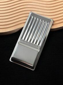 Stainless Steel Nail Art Tool Organizer Tray With Slots, Disinfection Tray, Thick Cleaning Tray, Display Tray - Multicolor - View 3