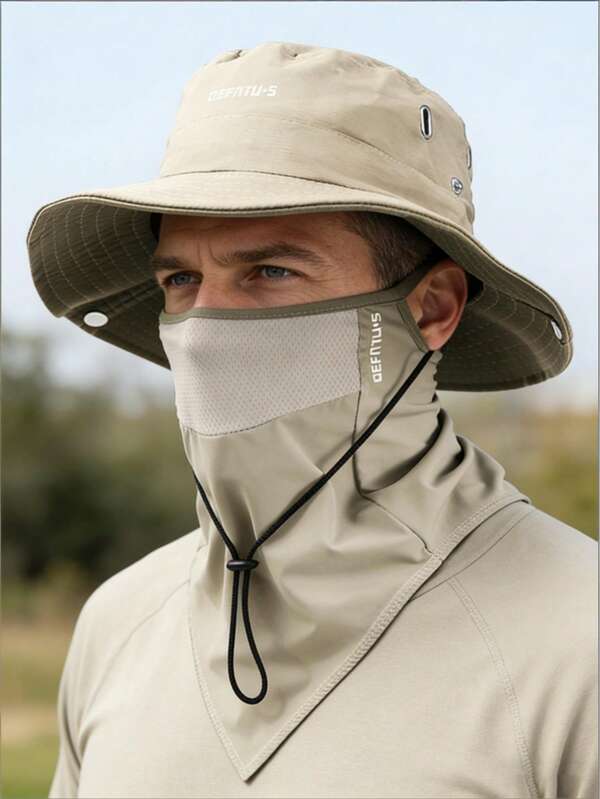 قبعة دلو قابلة للطي بتصميم حرفي، قناع وجه، أنيقة ومتعددة الاستخدامات، ناعمة ومريحة، مناسبة للأنشطة الخارجية، ركوب الدراجات في الربيع والصيف