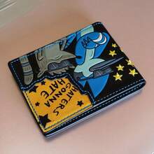 Cartoon Wallet Men's Wallet| Boy's Wallet| "Those Who Hate Will Hate" Embroidery| Ideal Choice For Holiday Gifts - Dễ thương - Xem 2