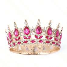 1 chiếc vương miện pha lê lớn sang trọng dùng để trang trí bánh sinh nhật. - Nhiều màu - Xem 21