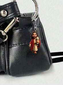 2D亚克力宗教钥匙扣，信仰主题亚克力钥匙圈，宗教人物包饰，灵性羔羊钥匙扣，扁平亚克力钥匙扣，设计精美，人物手捧羔羊，为钥匙、包包或背包增添意义非凡的时尚气息。 - 彩色 - 查看 2