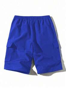 Quần short cargo nam nhẹ, quần short Bermuda thoáng khí thoải mái cho hoạt động ngoài trời mùa hè. - Màu xanh lam - Xem 4